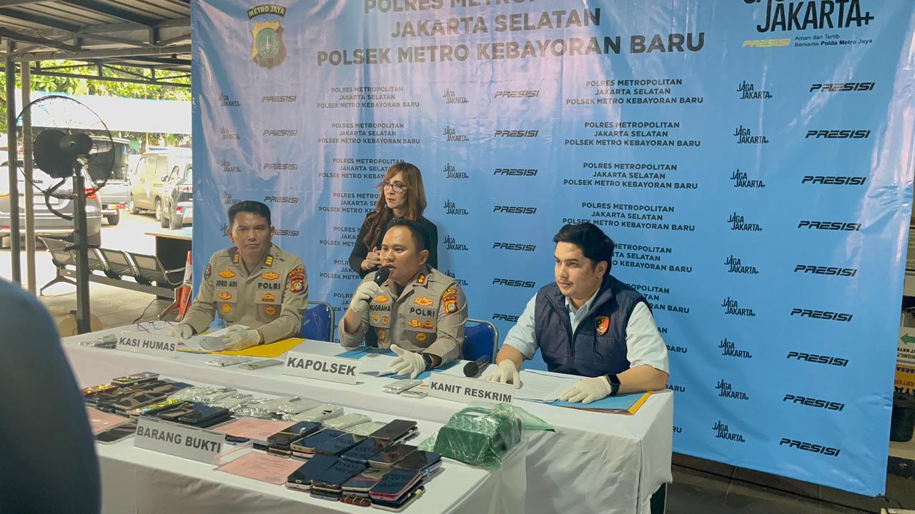 Konferensi Pers Polsek Metro Kebayoran Baru Jaksel
